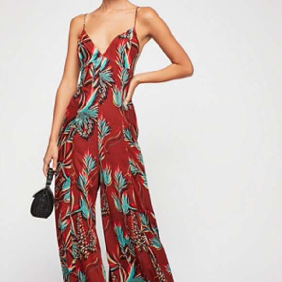 Free People Pants - NWOT Free People Alissa Printed Jumpsuit